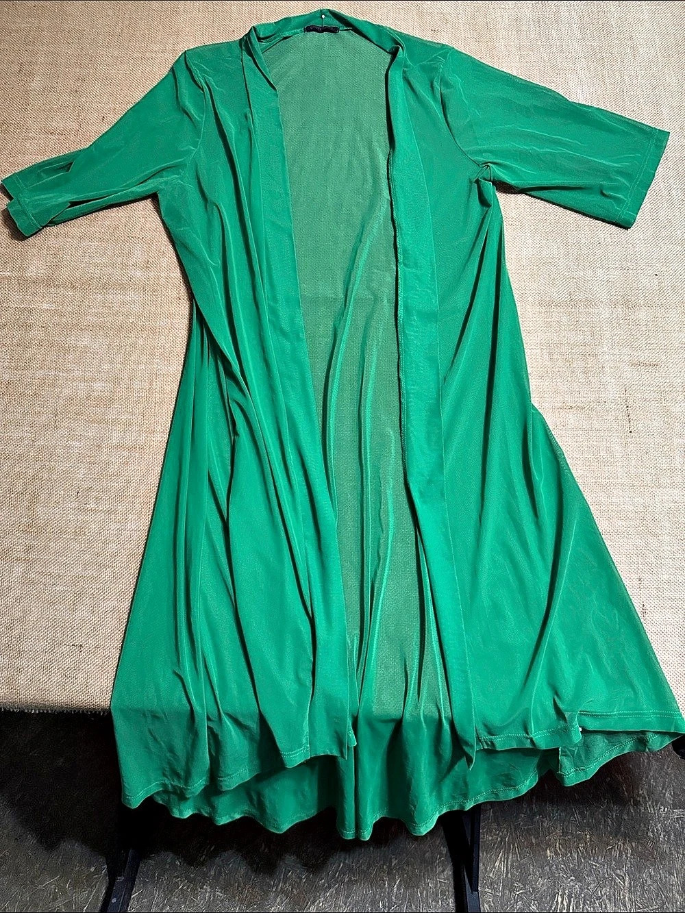 Crazy Train Green Sheer Duster Like New